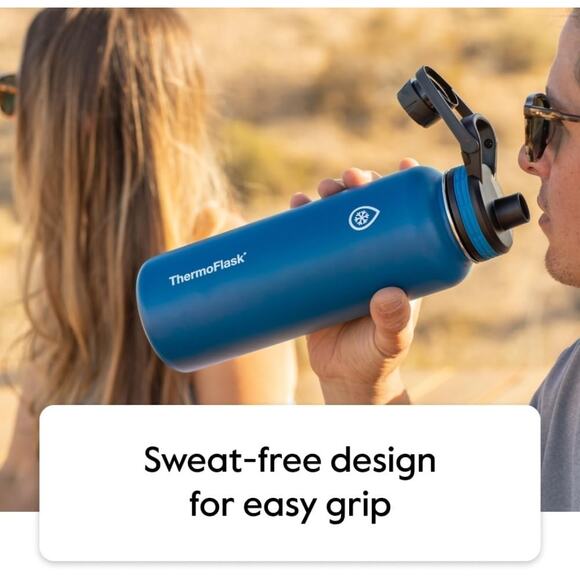 ThermoFlask 40oz Insulated Stainless Steel Bottle with Spout Lid, Gray NWT - Picture 10 of 11